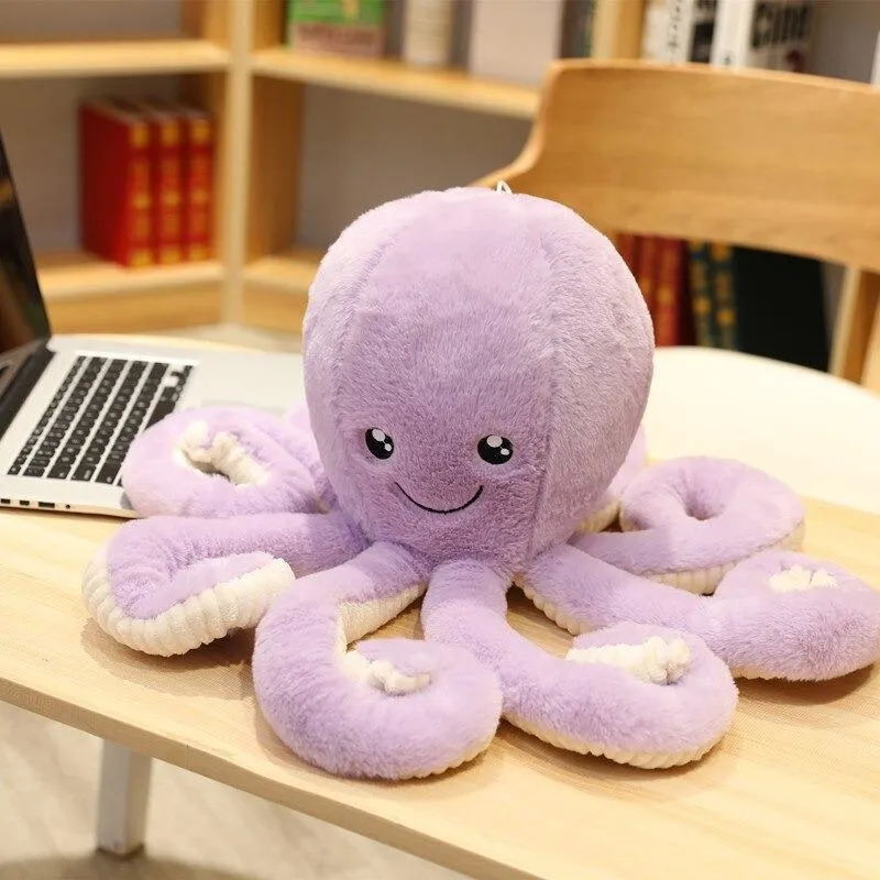 Zachte Octopus Knuffel XXL - Pluche Decoratiekussen 40-80cm - Kinderkamer Speelgoed Decoratie Cadeau | Sansoti