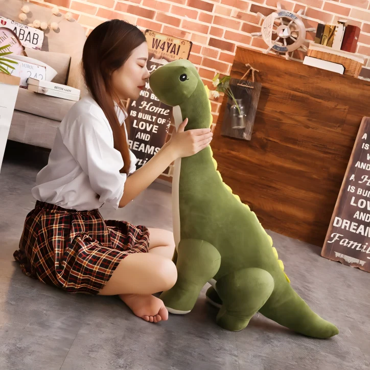Pluche Dinosaurus Knuffel Staand XXL Diplodocus Kinderkamer Jongenskamer Meisje Zachte Dino Speelgoed Decoratie | Sansoti