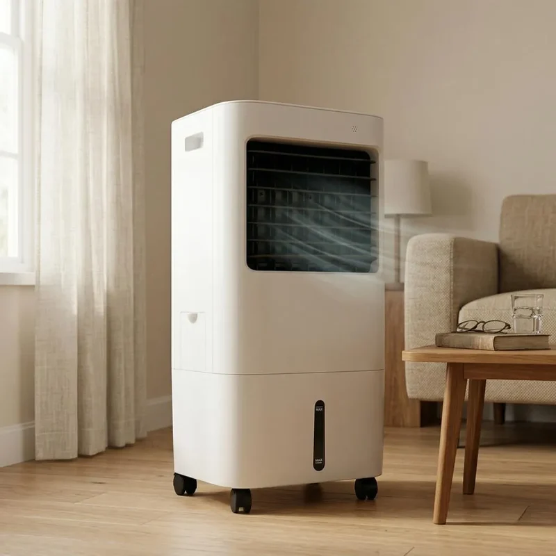 Mobiele Luchtkoeler 20L Watertank met Afstandsbediening Timerfunctie en Verstelbare Snelheden voor Slaapkamer | Sansoti