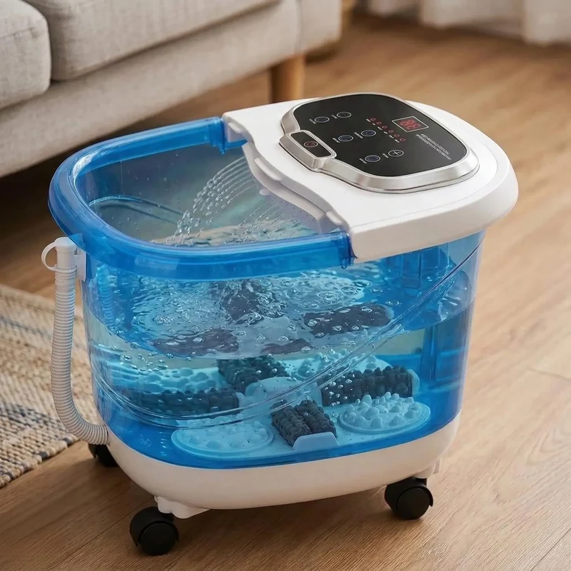 Voetenbad Massageapparaat met Motorrollers Waterstraal en Roodlicht Therapie voor Ontspanning Thuisspa | Sansoti