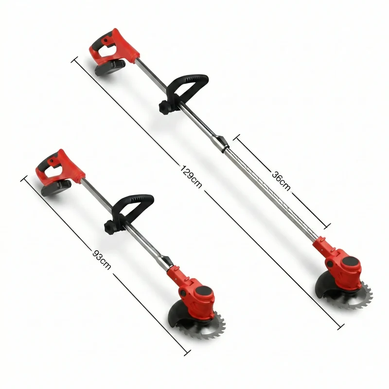 Draadloze Grastrimmer Oplaadbaar 24V 600W Telescopisch 92-122cm Metalen Mes Tuin Onkruidsnijder Gazon | Sansoti