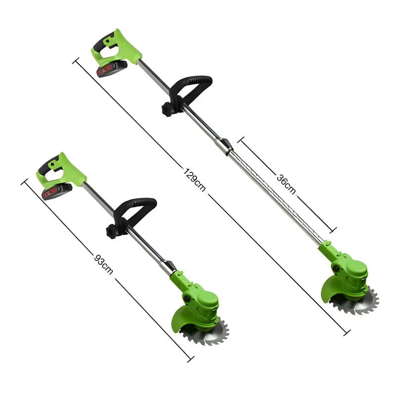 Draadloze Grastrimmer Oplaadbaar 24V 600W Telescopisch 92-122cm Metalen Mes Tuin Onkruidsnijder Gazon | Sansoti
