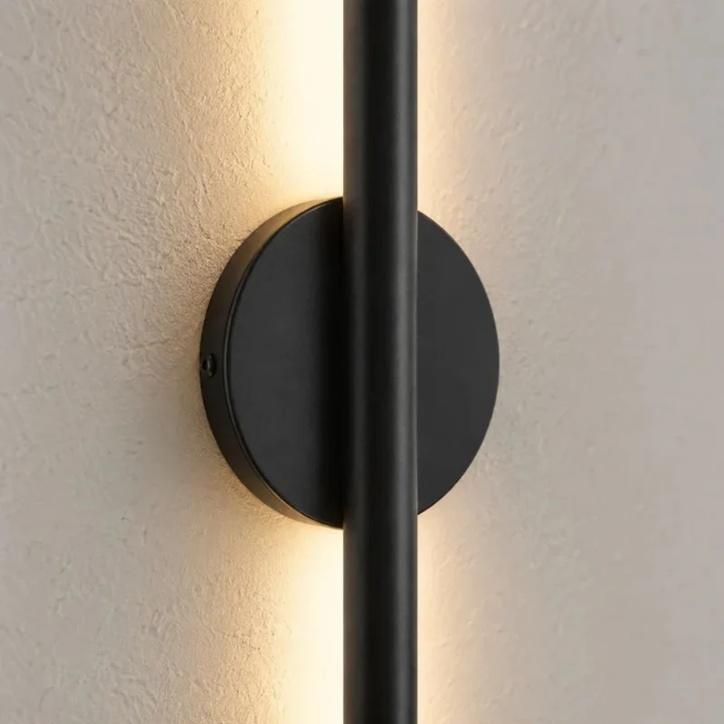 Lineaire Wandlamp LED Zwart Aluminium Mat Smal Design Modern Sfeervol Verlichting voor Slaapkamer Woonkamer Hal | Sansoti