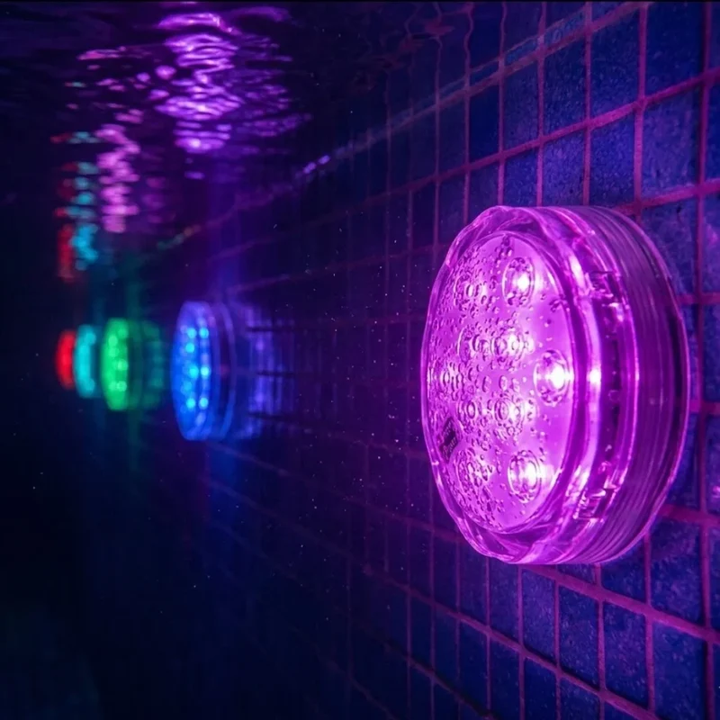 Onderwaterlamp RGB LED 10 Kleuren met Afstandsbediening Zuignap voor Zwembad Vijver Aquarium Decoratieve Verlichting | Sansoti