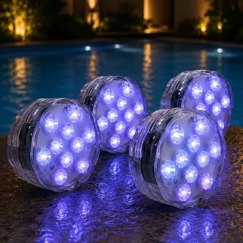 Onderwaterlamp RGB LED 10 Kleuren met Afstandsbediening Zuignap voor Zwembad Vijver Aquarium Decoratieve Verlichting | Sansoti