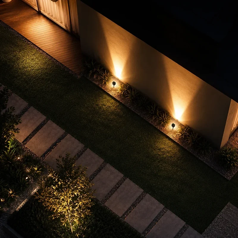 Zonne-energie Tuinspot LED Set met Verstelbare Lens IP65 Waterdicht Buitenverlichting voor Tuin Gazon Terras | Sansoti