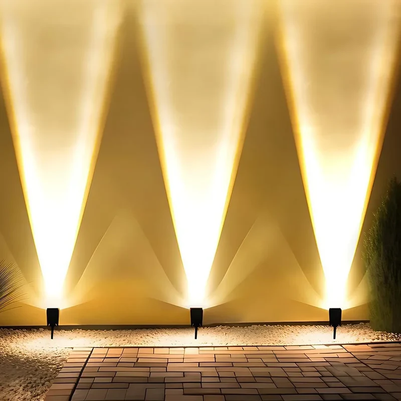 Zonne-energie Tuinspot LED Set met Verstelbare Lens IP65 Waterdicht Buitenverlichting voor Tuin Gazon Terras | Sansoti