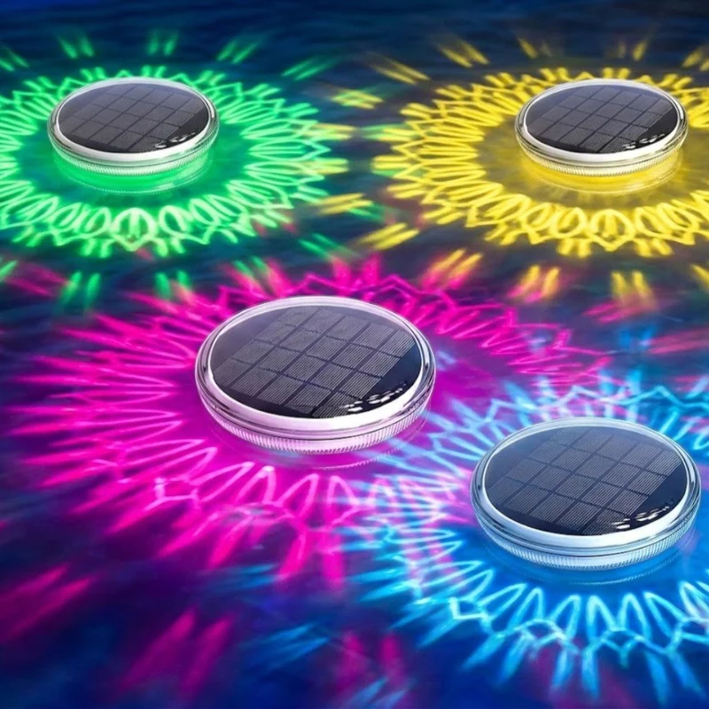 Drijvende Zwembadverlichting op Zonne-Energie met Afstandsbediening 9 Kleuren IP67 Waterdicht voor Tuin | Sansoti