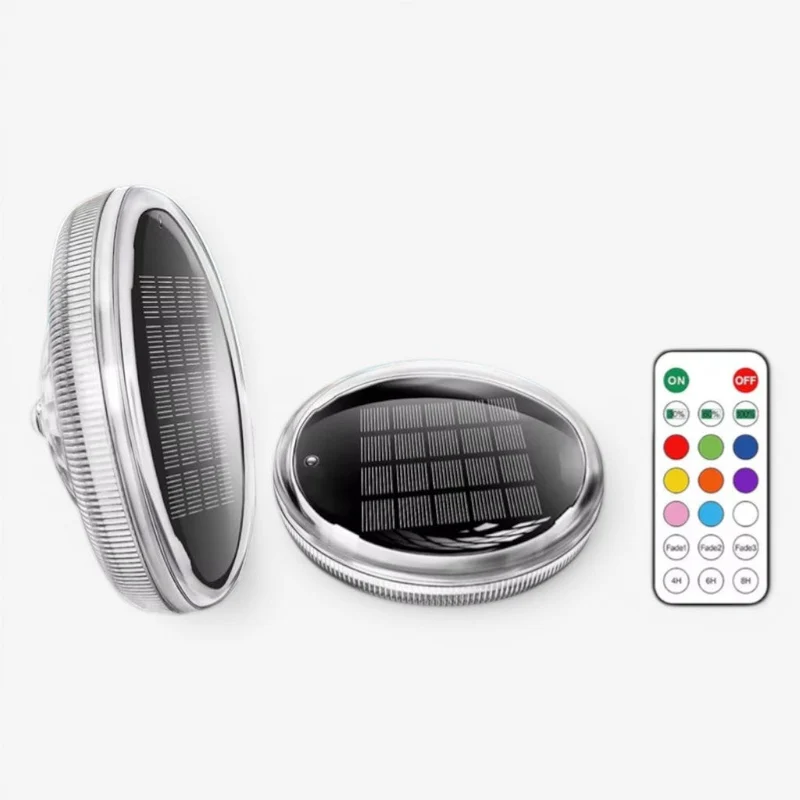 Drijvende Zwembadverlichting op Zonne-Energie met Afstandsbediening 9 Kleuren IP67 Waterdicht voor Tuin | Sansoti