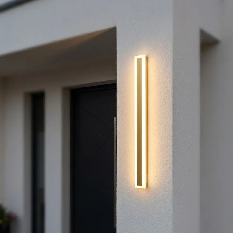 Buitenwandlamp LED Goud IP65 Waterdicht Dimbaar 30-120cm Lineair Design Modern Gevellicht Tuinverlichting Terras | Sansoti