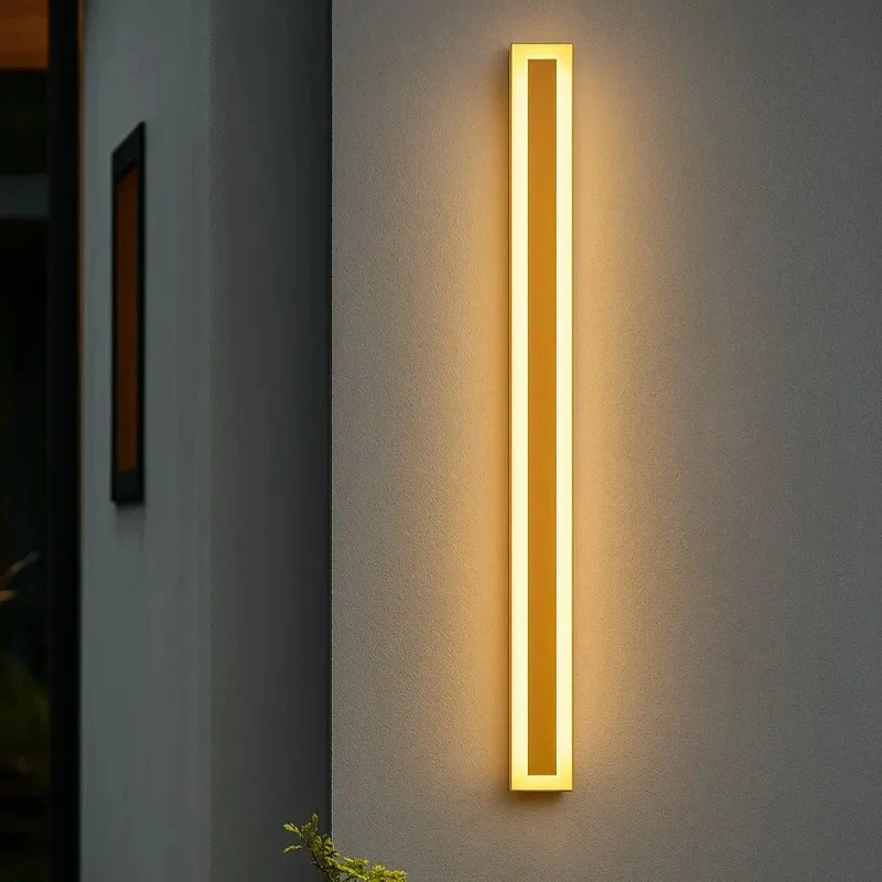Buitenwandlamp LED Goud IP65 Waterdicht Dimbaar 30-120cm Lineair Design Modern Gevellicht Tuinverlichting Terras | Sansoti