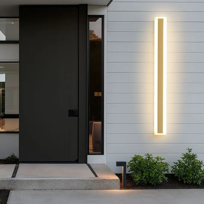 Buitenwandlamp LED Goud IP65 Waterdicht Dimbaar 30-120cm Lineair Design Modern Gevellicht Tuinverlichting Terras | Sansoti