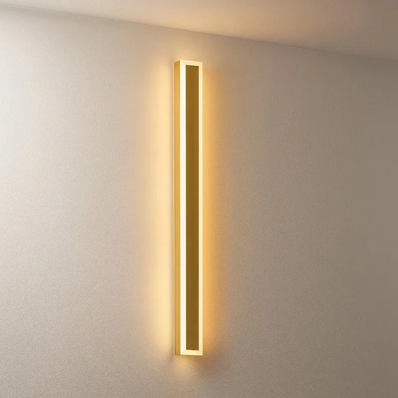 Buitenwandlamp LED Goud IP65 Waterdicht Dimbaar 30-120cm Lineair Design Modern Gevellicht Tuinverlichting Terras | Sansoti