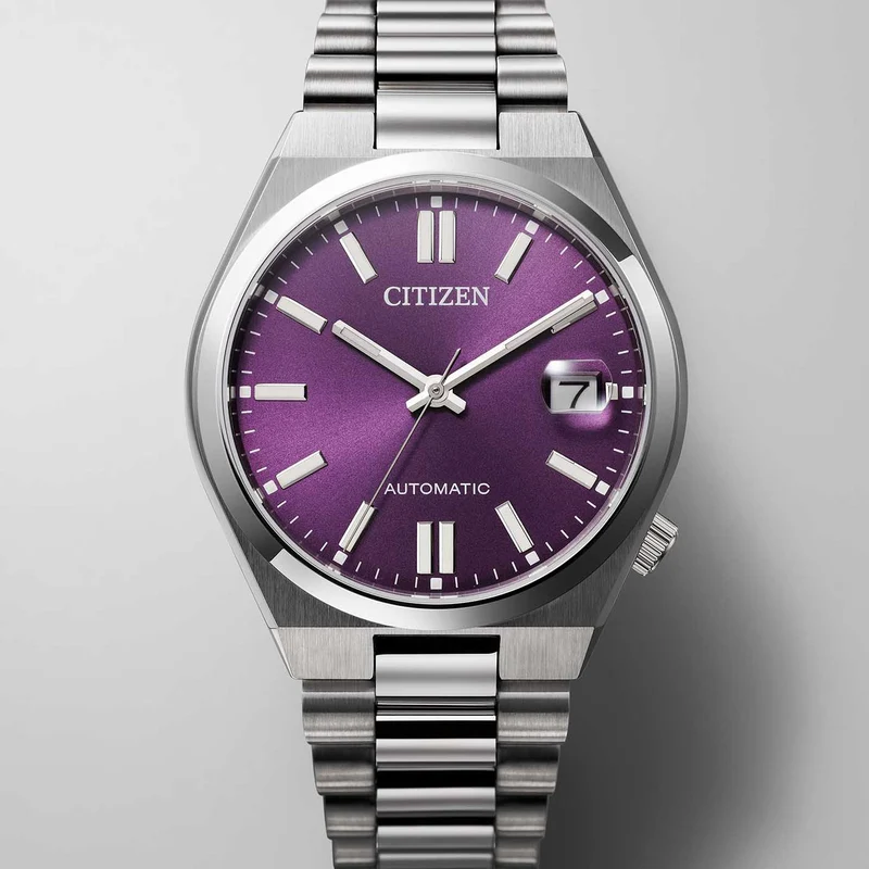 Citizen Tsuyosa NJ0200-50W Herren Armbanduhr Lila • Automatikwerk Kaliber 8210 • Saphirglas