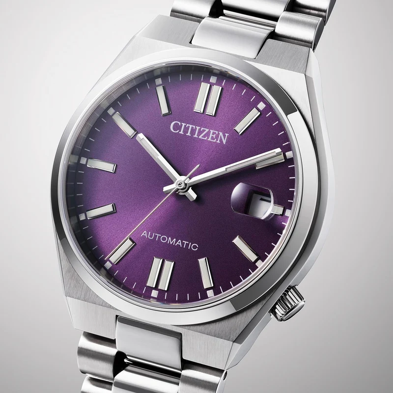 Citizen Tsuyosa NJ0200-50W Herren Armbanduhr Lila • Automatikwerk Kaliber 8210 • Saphirglas