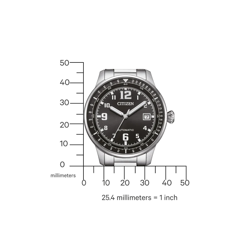 Citizen NJ0190-51E Herrenuhr Urban Military Automatik Schwarz • Automatikwerk Kaliber 8210 • Edelstahlgehäuse