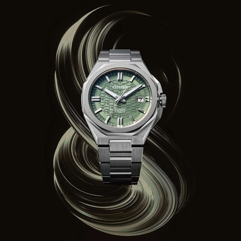 Citizen Series 8 NB6080-51W Herrenuhr Grün • Automatikwerk Kaliber 9051 • Saphirglas