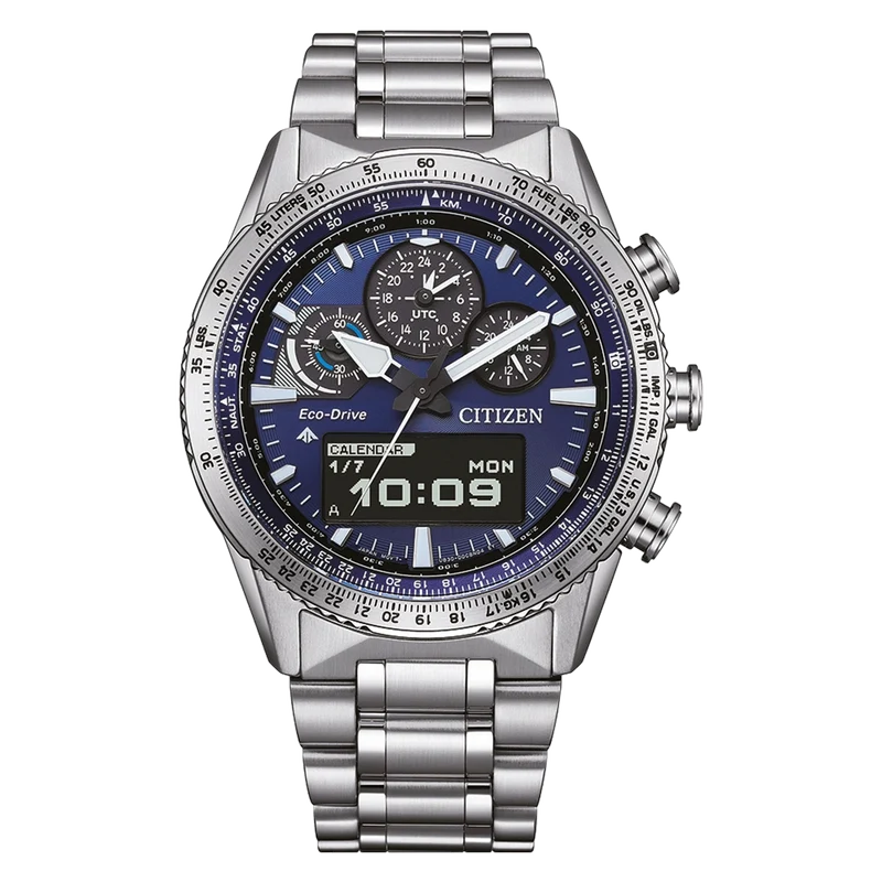 Citizen Promaster Sky JV2000-51L Herrenuhr • Eco-Drive Saphirglas • Pilot Chronograph