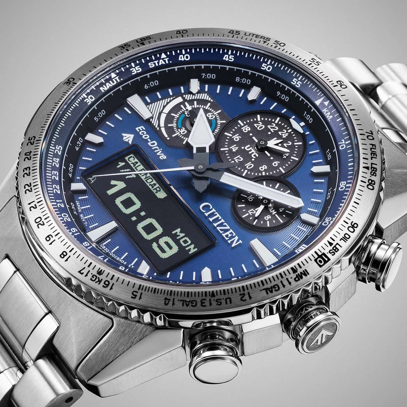 Citizen Promaster Sky JV2000-51L Herrenuhr • Eco-Drive Saphirglas • Pilot Chronograph