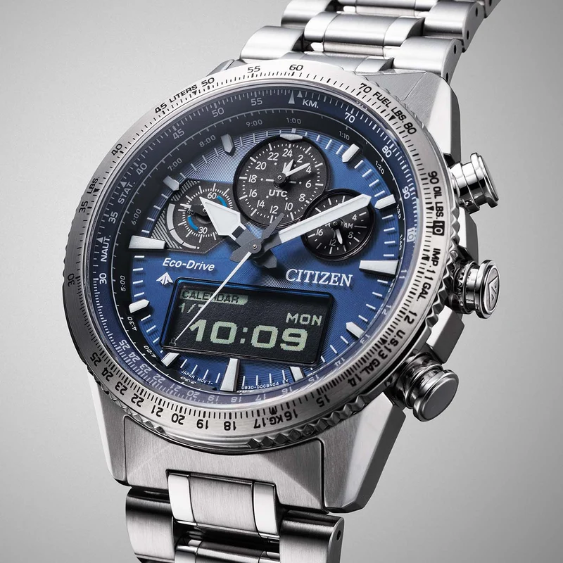 Citizen Promaster Sky JV2000-51L Herrenuhr • Eco-Drive Saphirglas • Pilot Chronograph