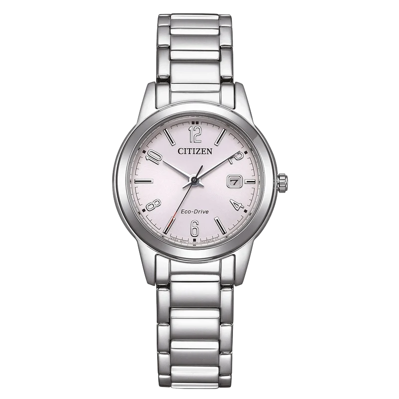 Citizen FE1241-71Z Damen Eco-Drive Elegance Armbanduhr Rosa • Solarbetrieben • Datumsanzeige