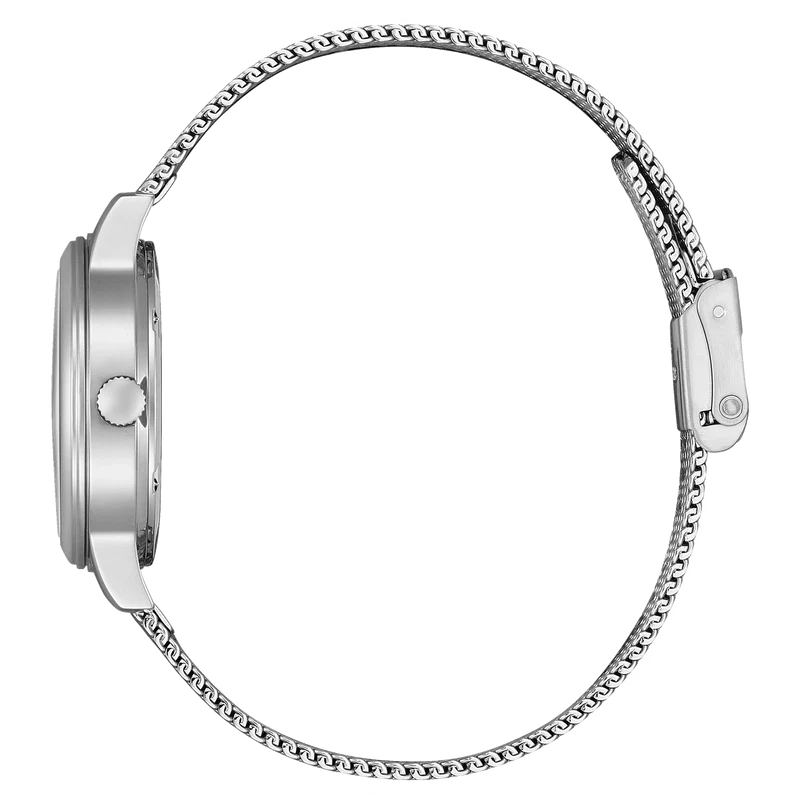 Citizen Eco-Drive Elegance EW2621-75M Damenuhr Silber • Milanaise-Armband • Saphirglas