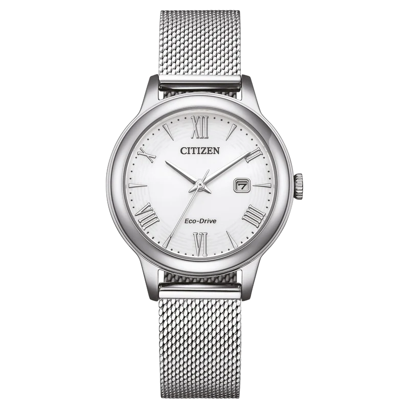 Citizen EW2621-75A Damenuhr Eco-Drive • Milanaise-Armband • 10 bar Wasserdicht