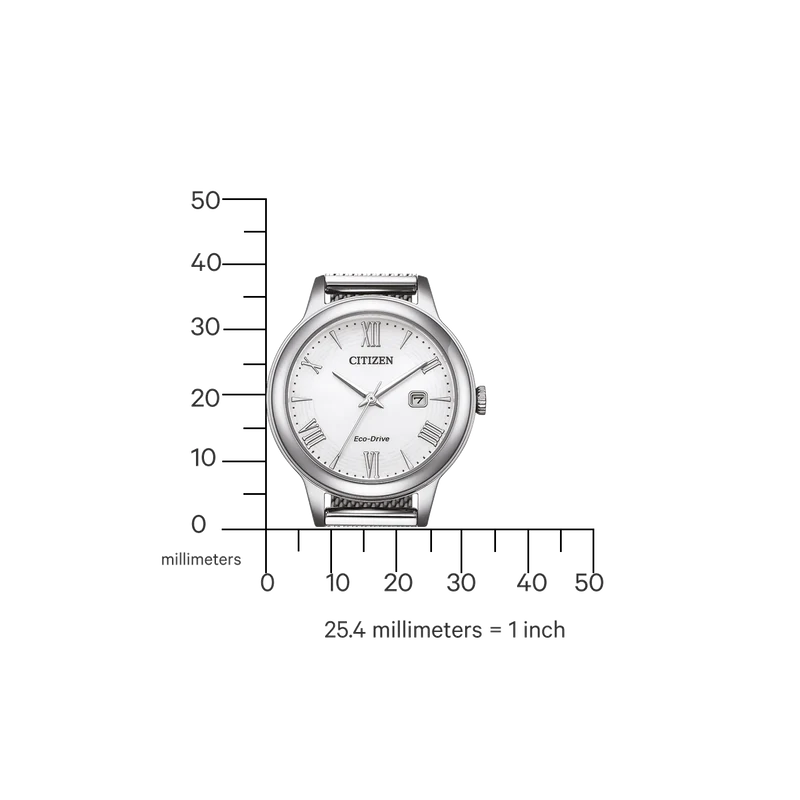 Citizen EW2621-75A Damenuhr Eco-Drive • Milanaise-Armband • 10 bar Wasserdicht