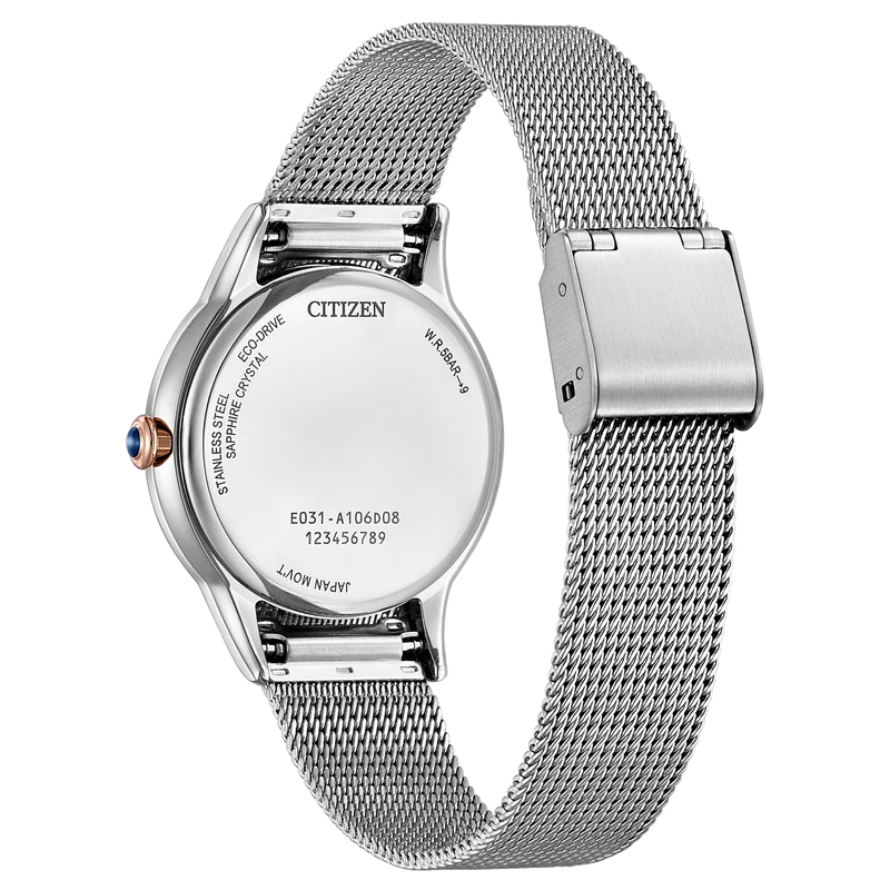 Citizen L EM1156-80X Damenuhr Weiß • Eco-Drive Solarwerk • Saphirglas
