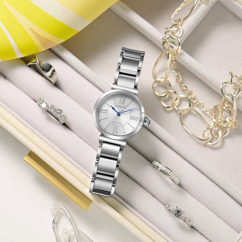 Citizen L EM1070-83A Damenuhr Silber • Eco-Drive Solarquarz • Saphirglas