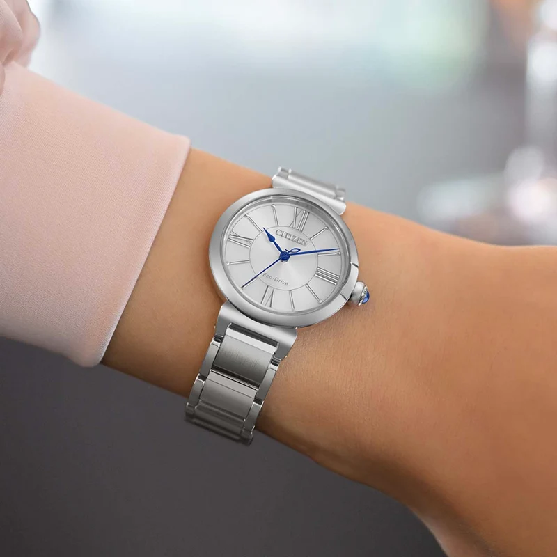 Citizen L EM1070-83A Damenuhr Silber • Eco-Drive Solarquarz • Saphirglas