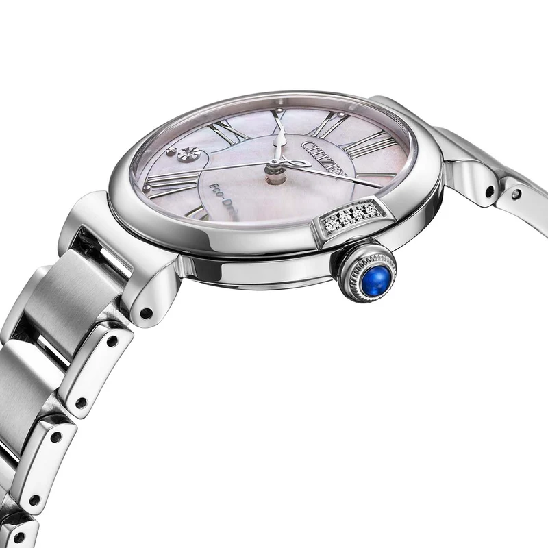 Citizen EM1060-87Y Damenuhr Eco-Drive • Saphirglas • Perlmutt-Zifferblatt