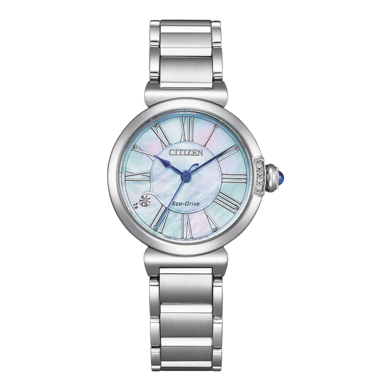 Citizen EM1060-87Y Damenuhr Eco-Drive • Saphirglas • Perlmutt-Zifferblatt