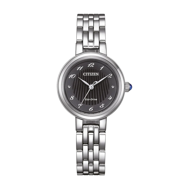 Citizen L-Line EM0990-81E Damenuhr Schwarz • Eco-Drive Saphirglas • Edelstahlarmband