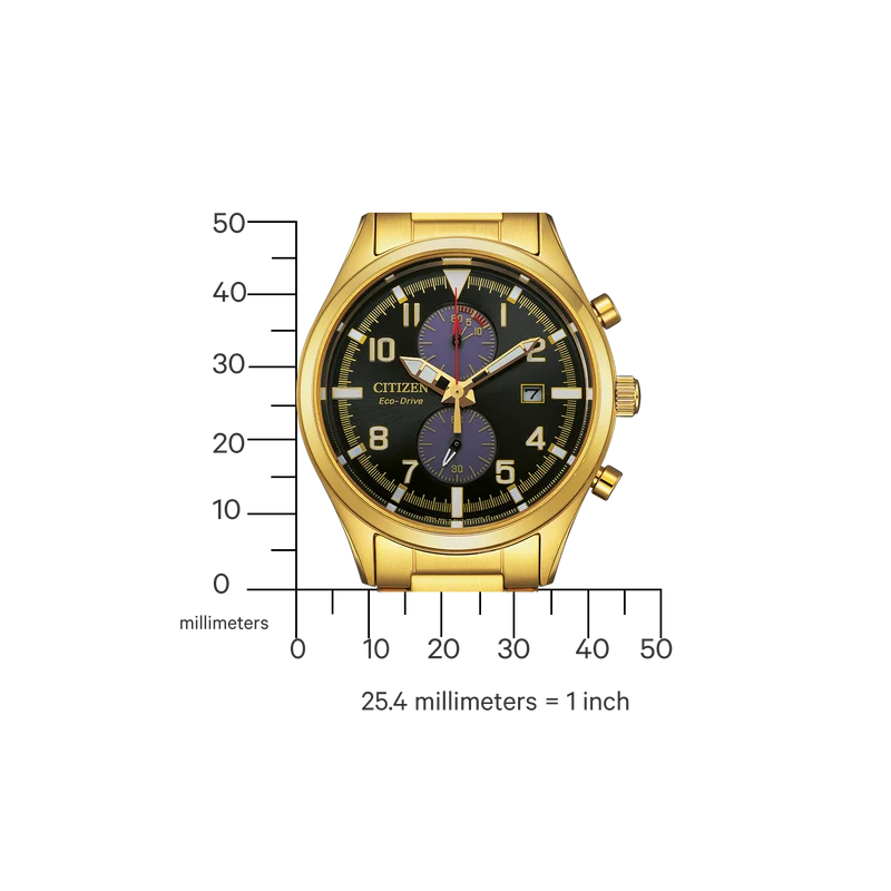 Citizen CA7022-87E Eco-Drive Herrenuhr Gold • Chronograph • 10 bar wasserdicht