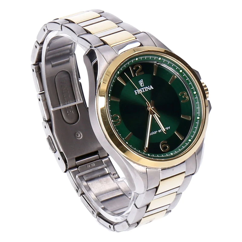 Festina Solar F20657/3 Edelstahl Herren Armbanduhr