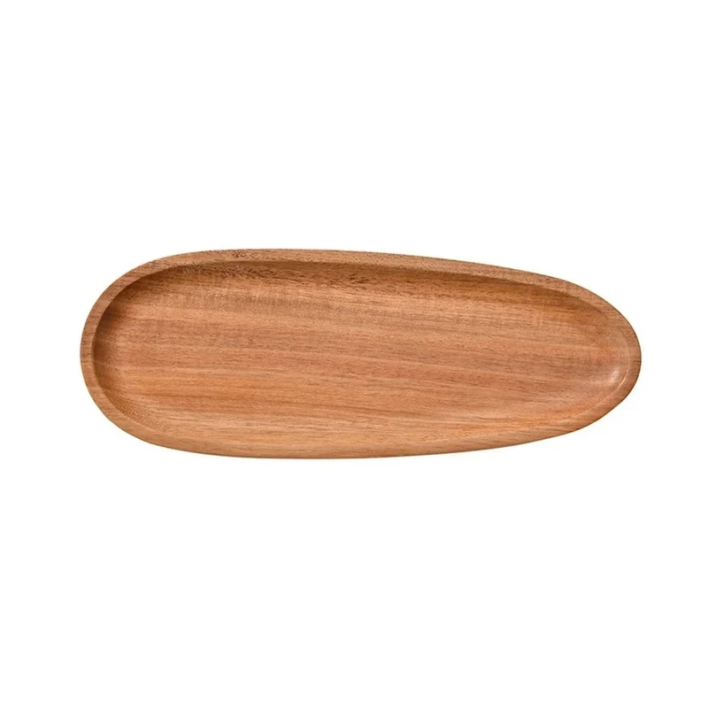 Houten Serveerplank Acacia Rechthoekig Ovaal Rond Hapjesplank Snijplank Ontbijt Diner Keuken Tafel Serving | Sansoti