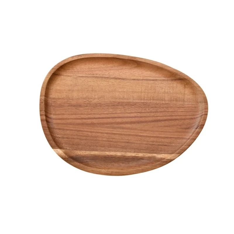 Houten Serveerplank Acacia Rechthoekig Ovaal Rond Hapjesplank Snijplank Ontbijt Diner Keuken Tafel Serving | Sansoti