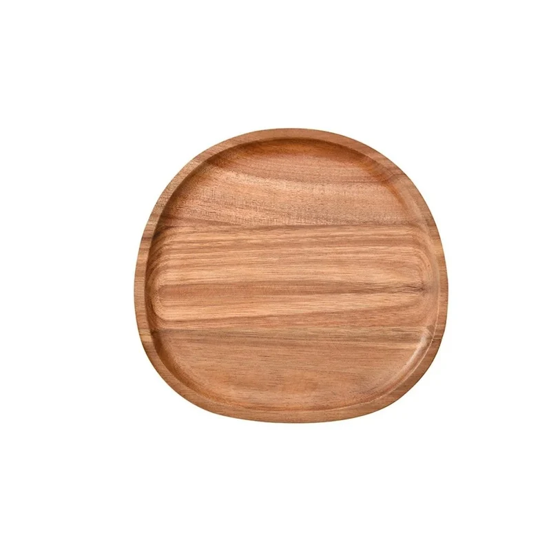 Houten Serveerplank Acacia Rechthoekig Ovaal Rond Hapjesplank Snijplank Ontbijt Diner Keuken Tafel Serving | Sansoti