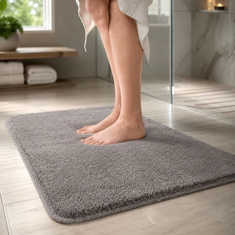 Badmat Microvezel Extra Zacht Antislip 40x60-60x160cm Badkamermat Douchemat Sneldrogend Vochtregulerend | Sansoti