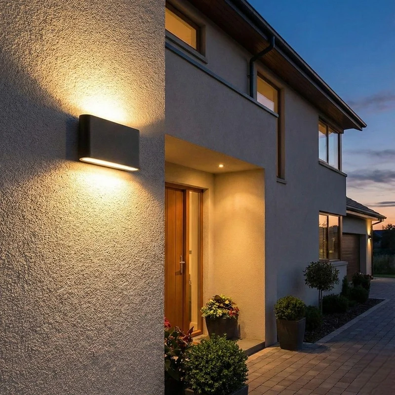 Buitenwandlamp LED IP65 Waterdicht Aluminium Zwart Wit Grijs voor Tuin Terras Veranda Modern Design 6W 12W | Sansoti