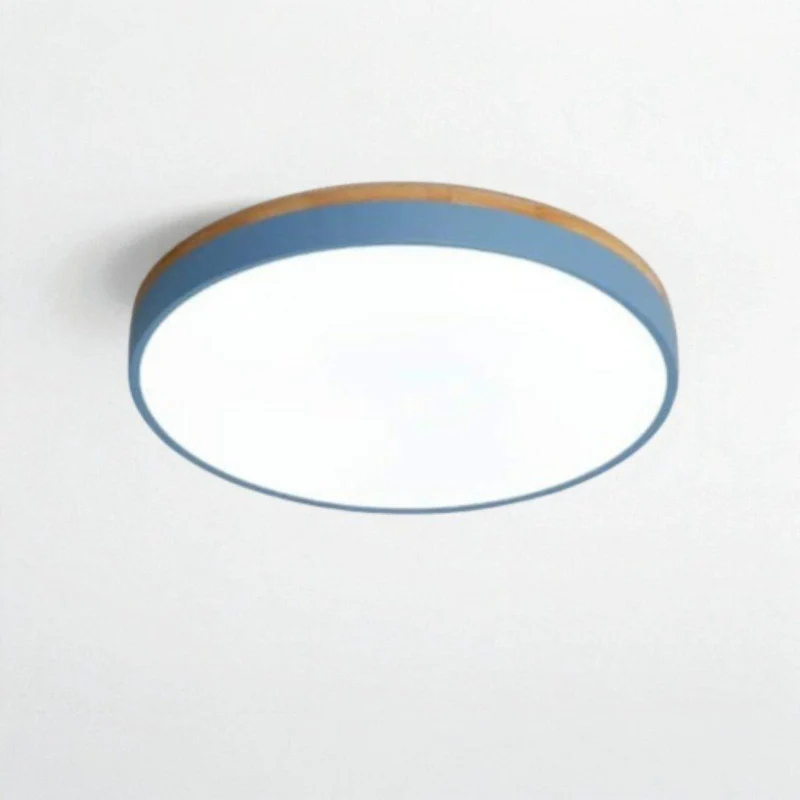 Ronde Houten Plafondlamp met LED Verlichting 30-50cm Dimbaar Warm Wit Licht voor Woonkamer Slaapkamer Eetkamer | Sansoti