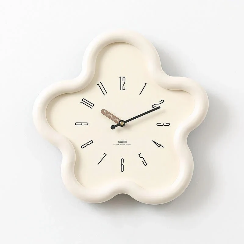 Wandklok met 3D Bloemmotief en Stille Slingerbeweging 39x39cm Decoratief Design voor Woonkamer Slaapkamer | Sansoti