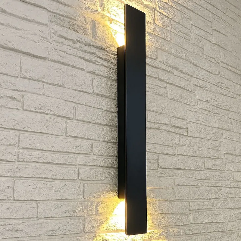 Zwarte Buitenlamp LED Wandverlichting Weerbestendig Aluminium 6W 18W 24W IP65 Tuin Terras Balkon Veranda | Sansoti