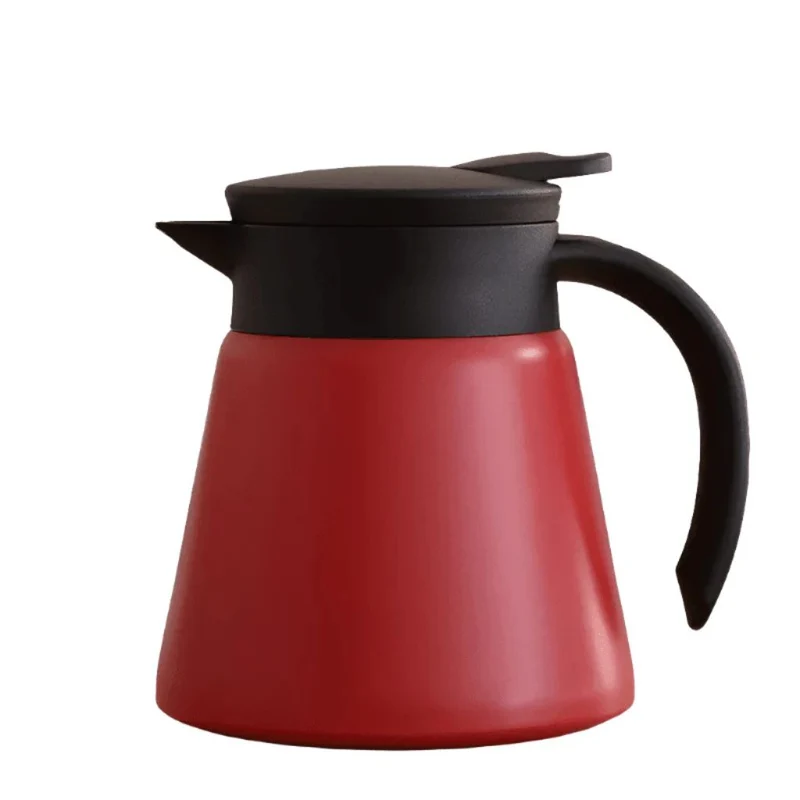 Vacuüm Thermoskan 600ml RVS Dubbelwandig Geïsoleerd voor Koffie Thee Kantoor Keuken Thuis Warm Koud Dranken | Sansoti