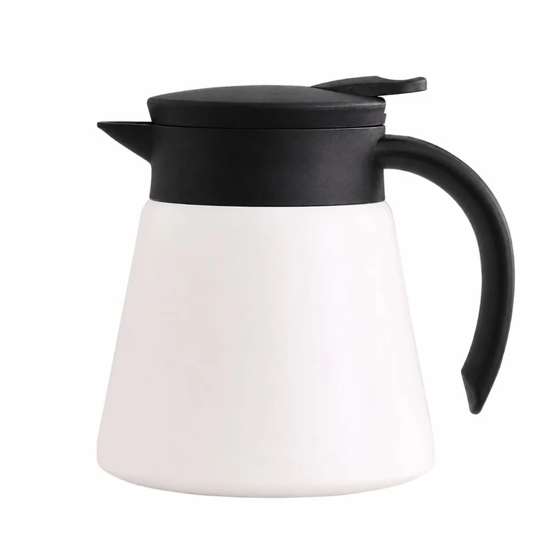 Vacuüm Thermoskan 600ml RVS Dubbelwandig Geïsoleerd voor Koffie Thee Kantoor Keuken Thuis Warm Koud Dranken | Sansoti