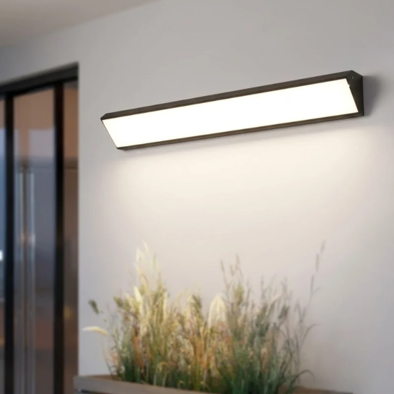 LED Buitenwandlamp Aluminium Waterdicht IP65 Zwart Wit 20-90cm Warm Koud Neutraal Licht Tuin Veranda | Sansoti
