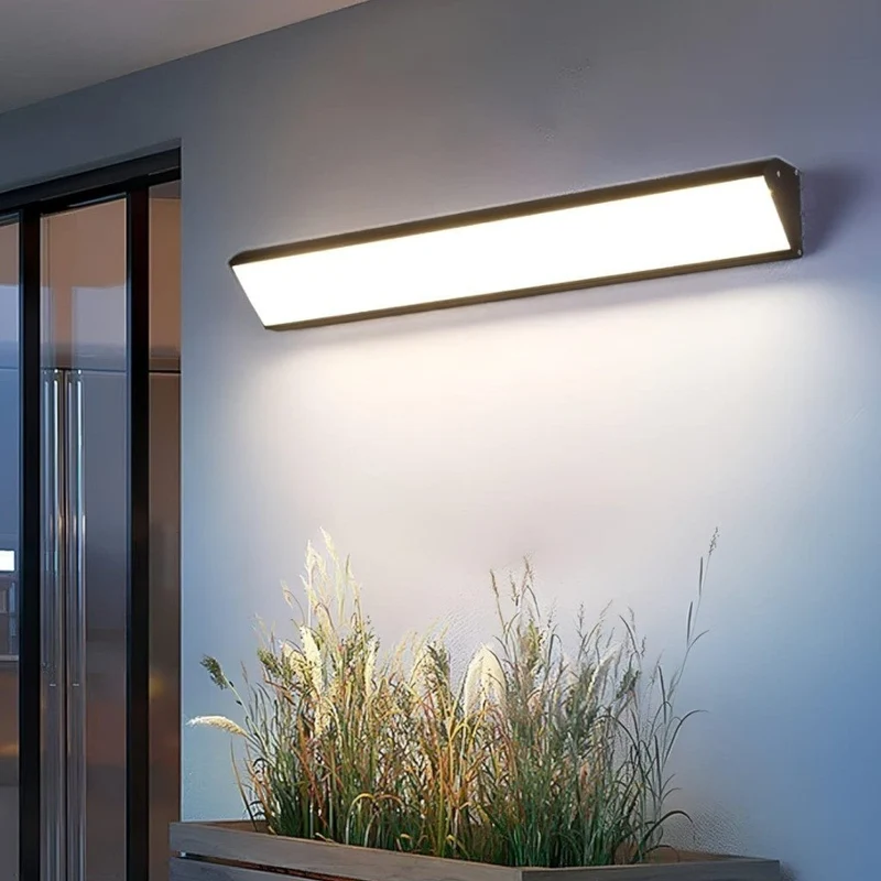 LED Buitenwandlamp Aluminium Waterdicht IP65 Zwart Wit 20-90cm Warm Koud Neutraal Licht Tuin Veranda | Sansoti