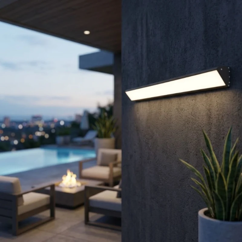LED Buitenwandlamp Aluminium Waterdicht IP65 Zwart Wit 20-90cm Warm Koud Neutraal Licht Tuin Veranda | Sansoti