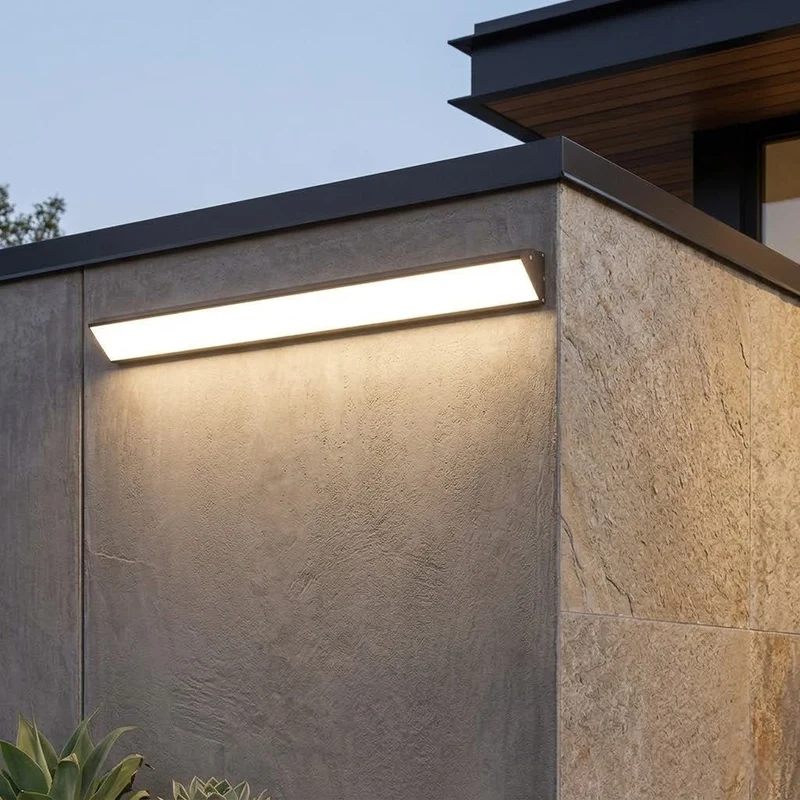 LED Buitenwandlamp Aluminium Waterdicht IP65 Zwart Wit 20-90cm Warm Koud Neutraal Licht Tuin Veranda | Sansoti